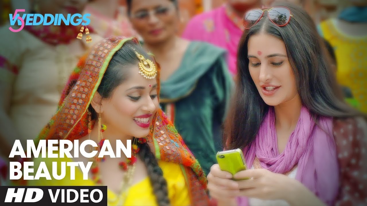 American Beauty Lyrics  | 5 Weddings | Nargis Fakhri | Kaur Sisters | Vibhas