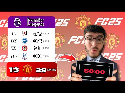 Can I SAVE MAN UNITED'S Season In 1 HOUR... IN FC25!