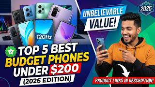 Top 5 Best Budget 5G Phones Under $200 (2026) | Performance Meets Value!
