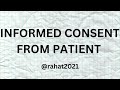 TAKING INFORMED CONSENT FROM PATIENT | aqorn learning | @rahat2021