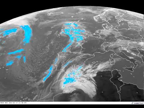 Europe percipation/clouds timelapse 17-02-2014