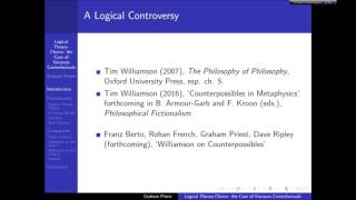Graham Priest: Logical Theory Choice