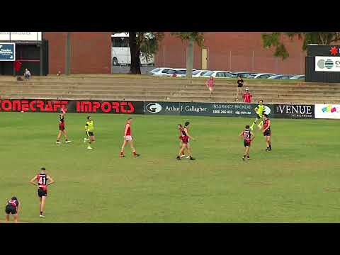 Leigh Ryswyk (North) takes a screamer - Round 12 Macca's League