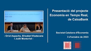Presentació del projecte Economia en Temps Real, de CaixaBank