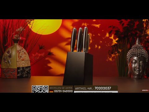 Набор дамасских ножей BEM Saiko из стали VG-10 6 предметов (вкл. блок для ножей)
