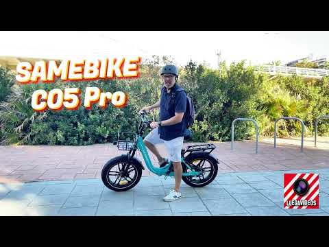 Elektrinis dviratis Samebike C05 Pro, 20", 500W, 13Ah, mėlynas video