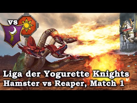 Hamster vs Reaper! Echsenmenschen vs Dunkelelfen Liga der Yogurette Knights! Total War Warhammer 2
