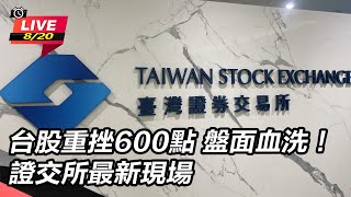 台股重挫600點盤面血洗！證交所最新現場