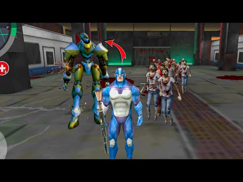 DANGEROUS ROBOT AND ZOMBIES FIGHT | ROPE HERO VICE TOWN GAMEPLAY