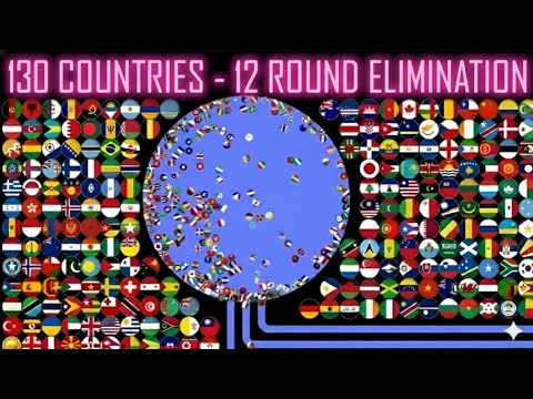 130 COUNTRIES - 12 ROUND MARBLE ELIMINATION | WORLD MARBLE RACE #worldmarblerace 