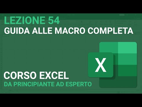 Creare Macro - EXCEL TUTORIAL ITALIANO 54