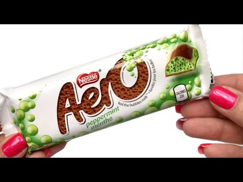 AERO Mint Chocolate Bar Unwrapping