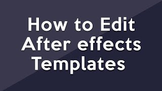 Download lagu How to Edit After Effects Templates Intro Tutorial mp3