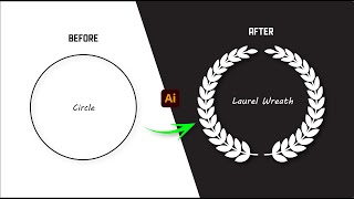 How to Create a Laurel Wreath Vector in Adobe Illustrator #laurelwreath #graphicdesign #illustrator