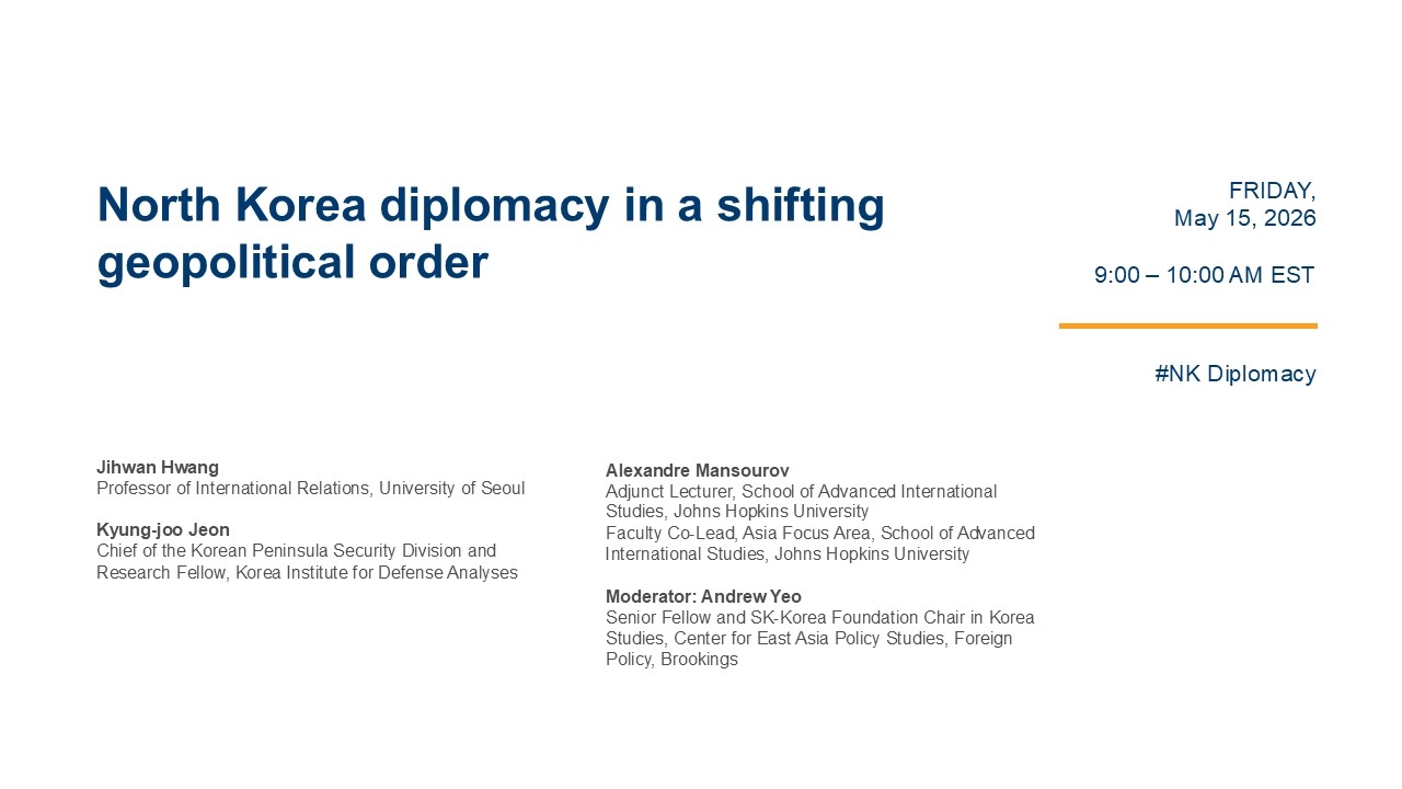 North Korea diplomacy in a shifting geopolitical order
