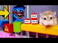 Major Hamster vs Poppy Playtime Obstacle Maze in scary Lego Minecraft World