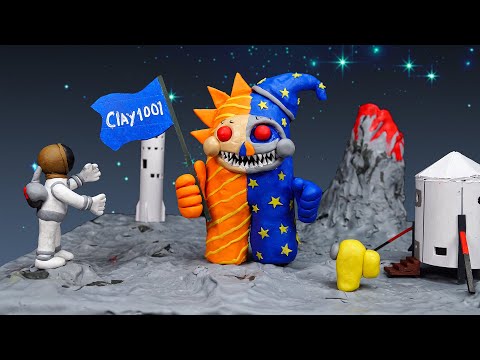 😱 Making NEW SUN AND MOONDROP DAYCARE ATTENDANTS AMONG US - FNAF Security Breach with clay