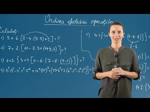 Ordinea efectuării operațiilor - Matematica - Clasa a V-a