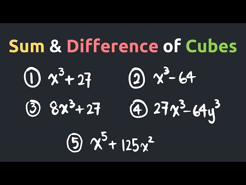 How to Factor Sums and Differences of Cubes