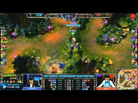 LMHT [04-10-2014] SSB vs C9 - Chung Kết Thế Giới Mùa 4 - Tứ Kết 2 - Trận 3