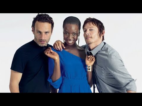 norman reedus being jealous over andrew lincoln and danai gurira for 3 minutes straight