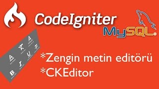 CodeIgniter Zengin Metin Editoru CKeditor Kullanma
