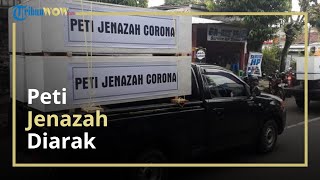 Cegah Warga Berkerumun di Pusat Perbelanjaan, Gugus Covid-19 Banjarnegara Arak Peti Jenazah