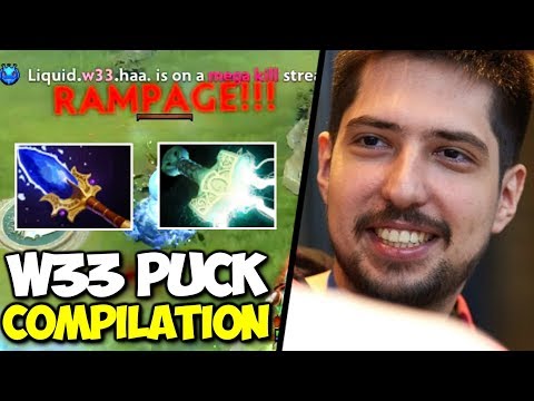 w33 Puck Epic Compilation - Rampage with Scepter Build - Dota 2