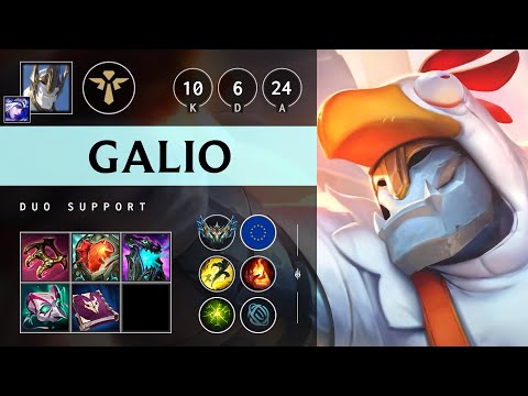 Galio Support vs Leona: Rampage - EUW Challenger Patch 14.23