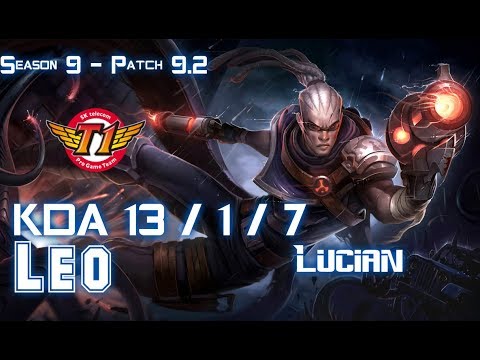 SKT Leo LUCIAN vs EZREAL ADC - Patch 9.2 KR Ranked