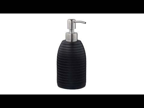 Porte-savon liquide avec pompe en inox Noir - Argenté