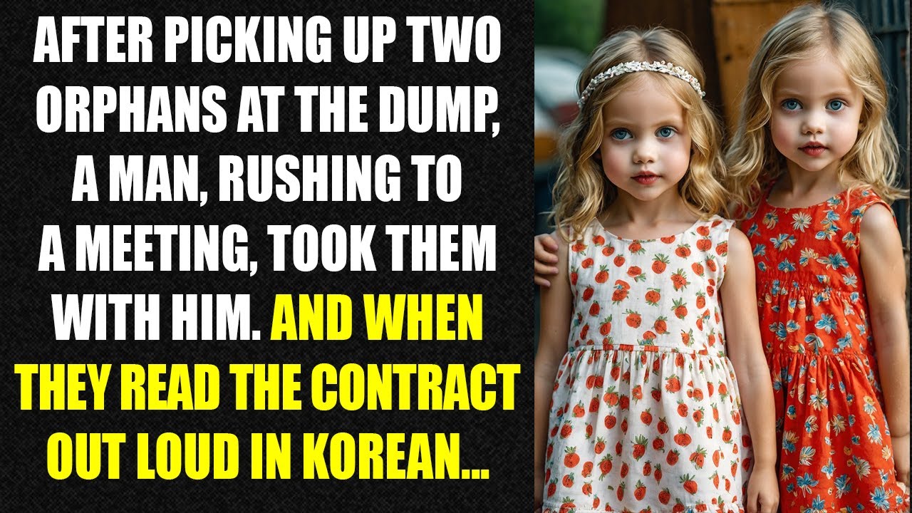 After picking up 2 orphans at the dump, a man, took them with him. And when they read the contract..