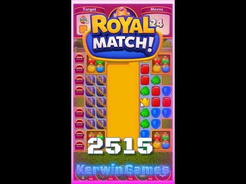 Royal Match Level 2515 - Hard Level - No Boosters Gameplay