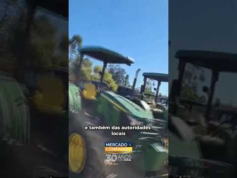 Produtores de tabaco fazem um tratoraço em Cerro Grande do Sul