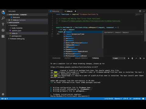 Create your first Google Cloud Functions on a Firebase project