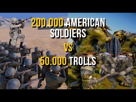 200.000 American Soldiers vs 50.000 Trolls - Ultimate Epic Battle Simulator 2 | UEBS 2