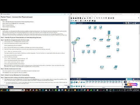 4.7.1 Packet Tracer - Connect the Physical Layer #cisco #ciscopackettracer #networking