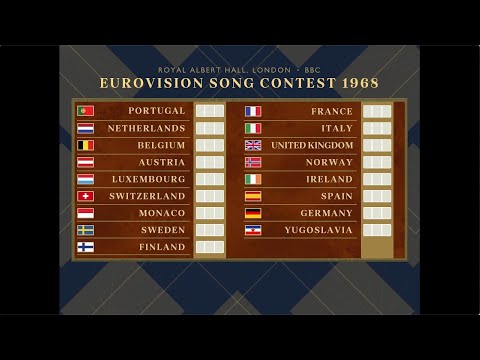 Eurovision 1968: Cliff, edged | Animated scoreboard
