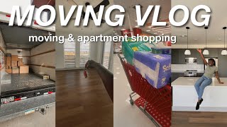 MOVING VLOG #3 | move in day!!, getting my keys & apartment shopping