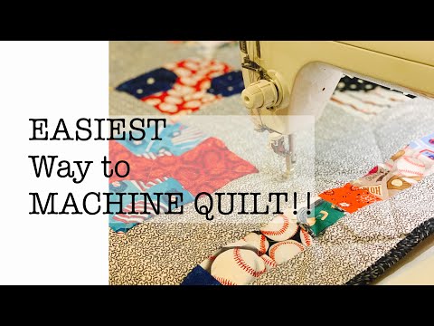 Easiest way to machine quilt your quilt | sew along with me | finish your quilt | #mysewingroom