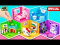 Make Cute 5 Color House with My Melody Bedroom, Kuromi Room from Clay for Hello Kitty and Friends
