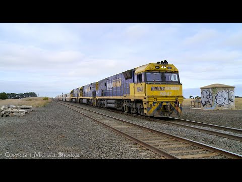 6MP4 Pacific National Container Train With NR47 NR6 NR10 (24/5/2024) - PoathTV Australian Railways
