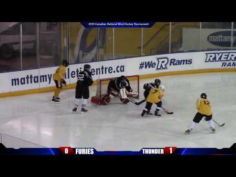 2019 Canadian National Blind Hockey Tournament - Youth Division - Thunder (Yellow) vs Furies (Black)