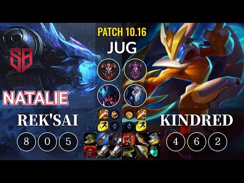 SB Natalie Rek'Sai vs Kindred Jungle - KR Patch 10.16