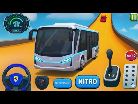 Crazy Bus Mega Ramp Impossible Racing - Bus Stunts Racing - Bus Simulator 3D -Android Gameplay