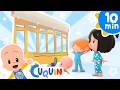 The Wheels On The Bus Go Round Cleo Cuquin Nursery Rhymes And Educational Videos