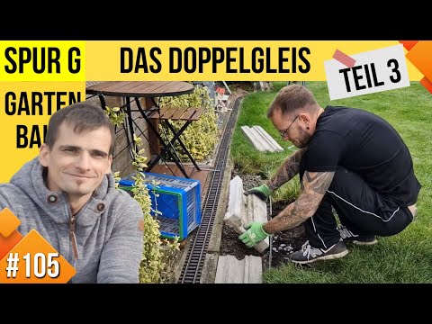 Unsere LGB Gartenbahn #105, Das Doppelgleis wird gebaut, Teil 3: 18 Meter Neugleis