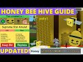 Updated Honey Bee Hive Guide Roblox Bee Swarm Simulator