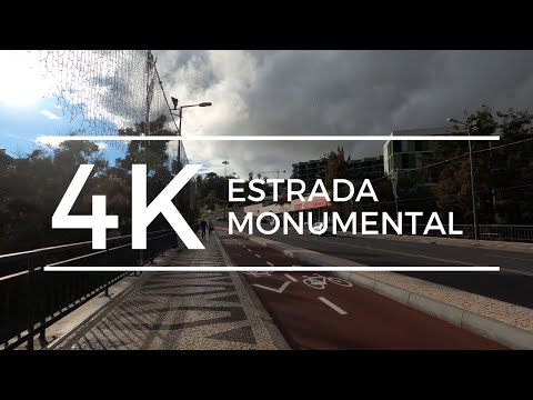 Madeira Walking Tour 4K High Hotels, Estrada Monumental, Funchal