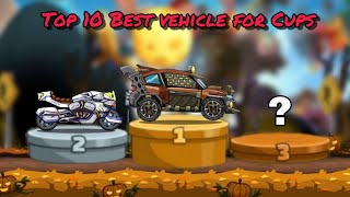 Top  5 Best vehicle for playing Cups - Hill climb racing 2